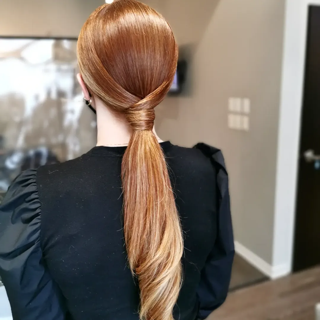 16 Pretty Hairstyle Ideas You’ll Want to Try ASAP (Because Basic Hair Is Boring) 3 Sleek Low Ponytail