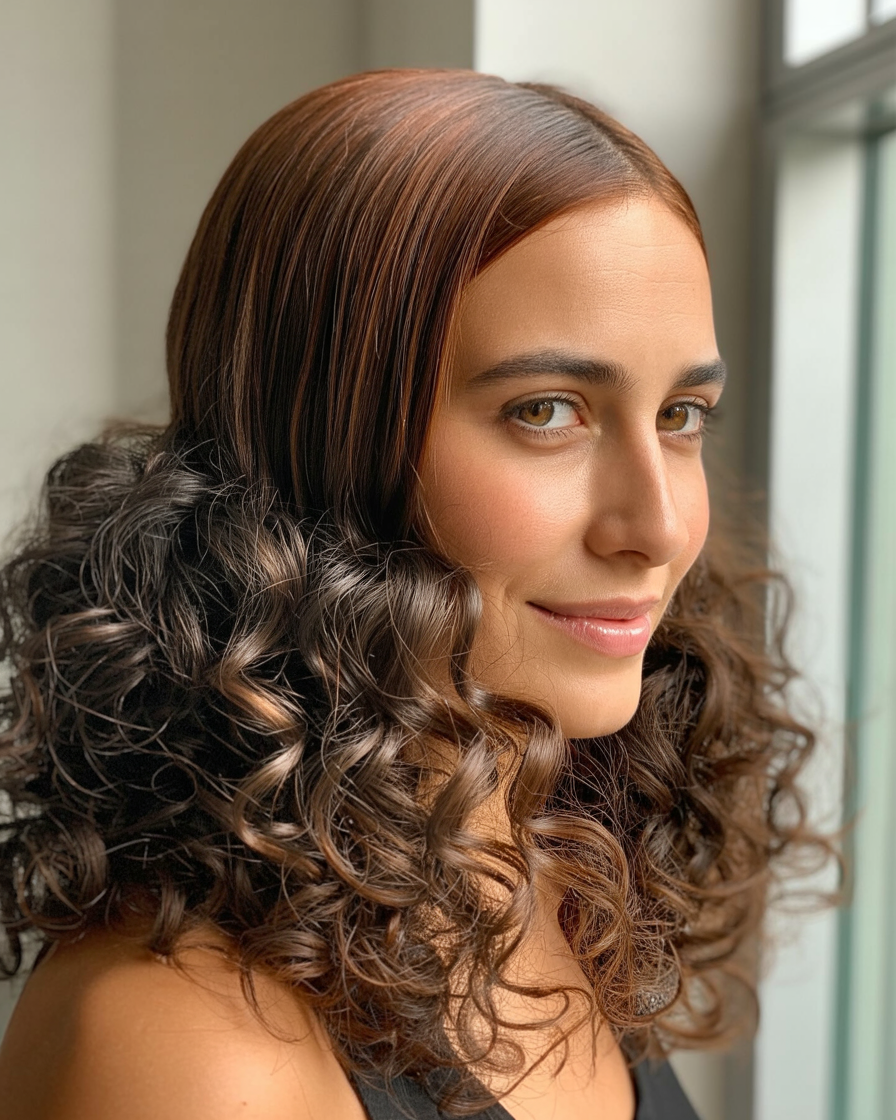 15 Long Curly Hairstyles That Will Make You Feel Like That Girl (Yes, Even on Lazy Hair Days) 16 Sleek Roots + Curly Ends