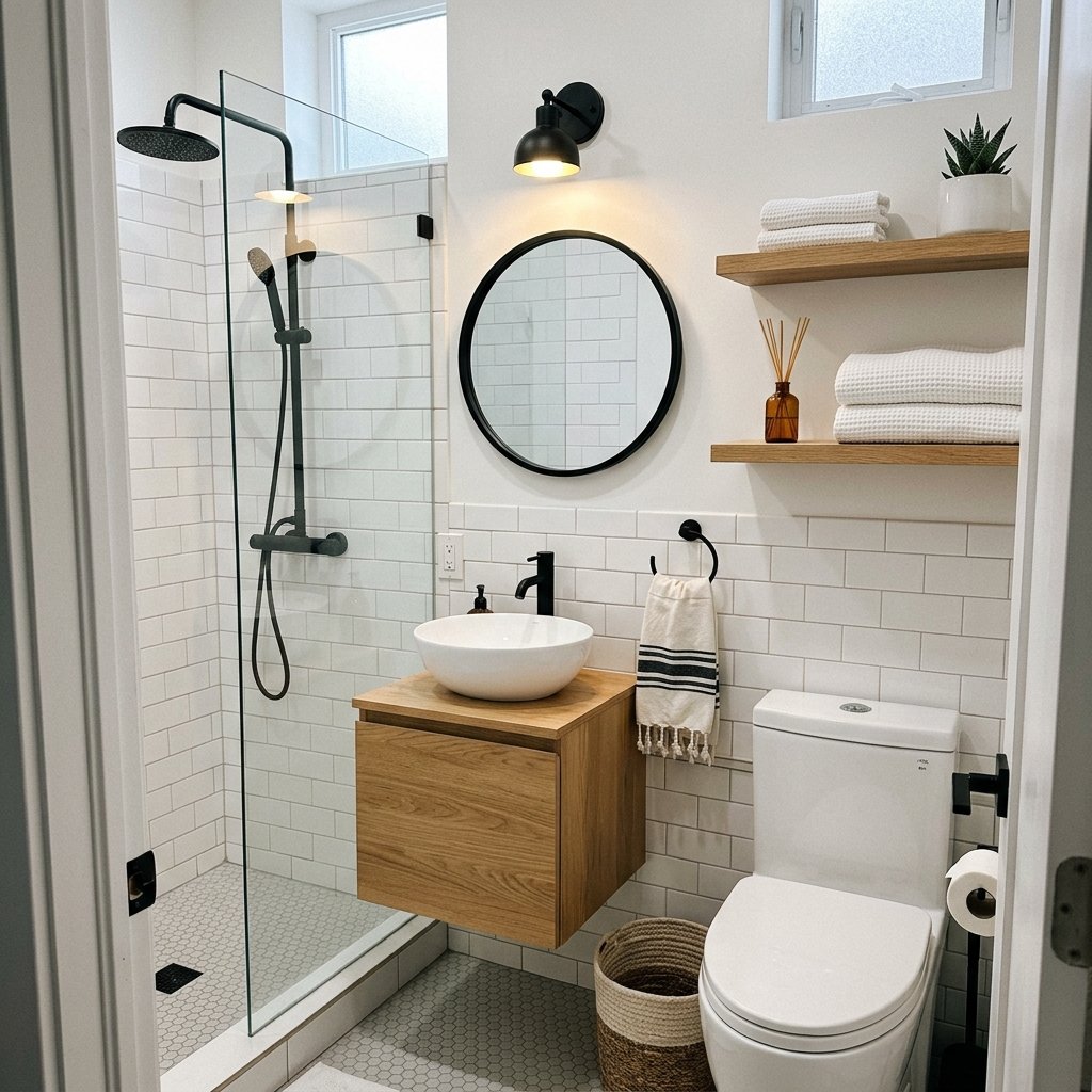 17 Tiny Bathroom Ideas That Make Small Spaces Look Seriously Expensive 18 Stick to a Simple Color Palette