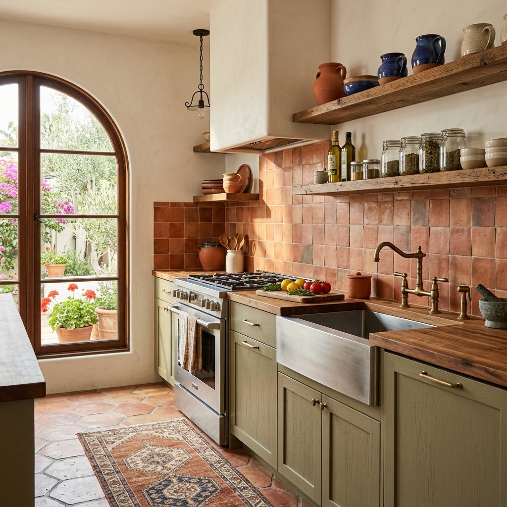 15 Kitchen Color Ideas That Are So Chic, You’ll Want to Repaint Everything This Weekend 9 Terracotta for Warm Mediterranean Energy