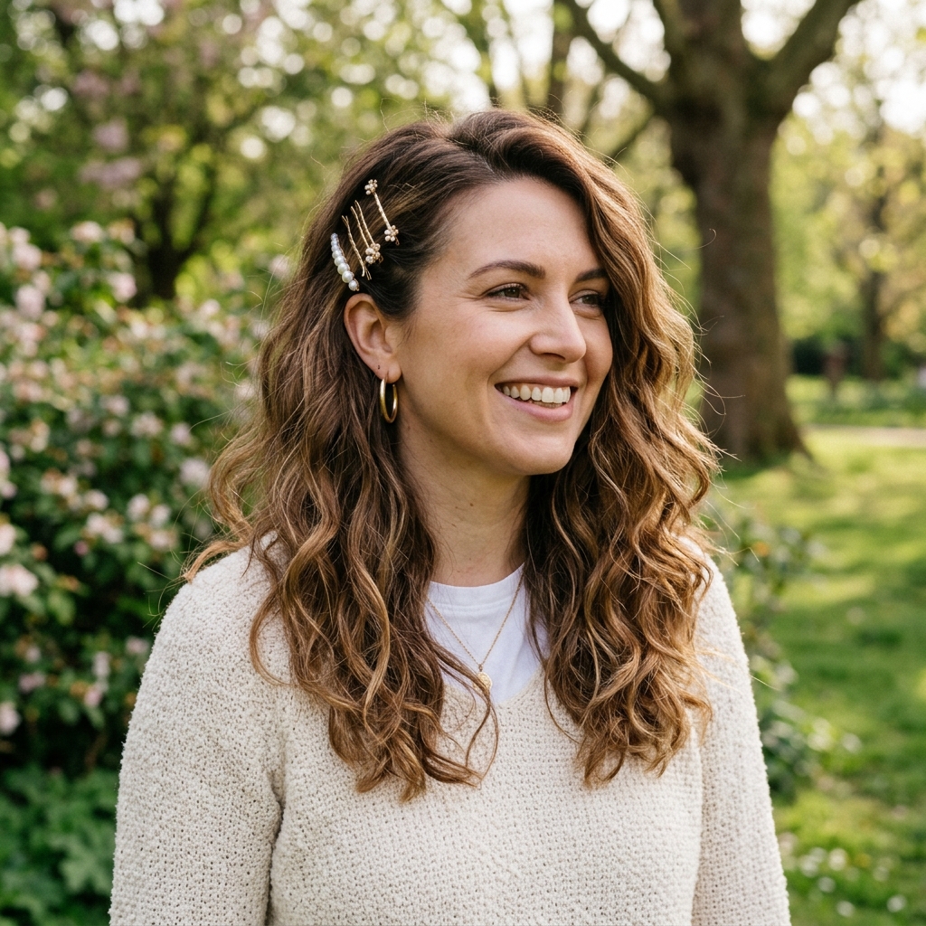 13 Christmas Hairstyles Ideas That’ll Make You the Main Character This Holiday Season 14 Textured Waves with Accessories