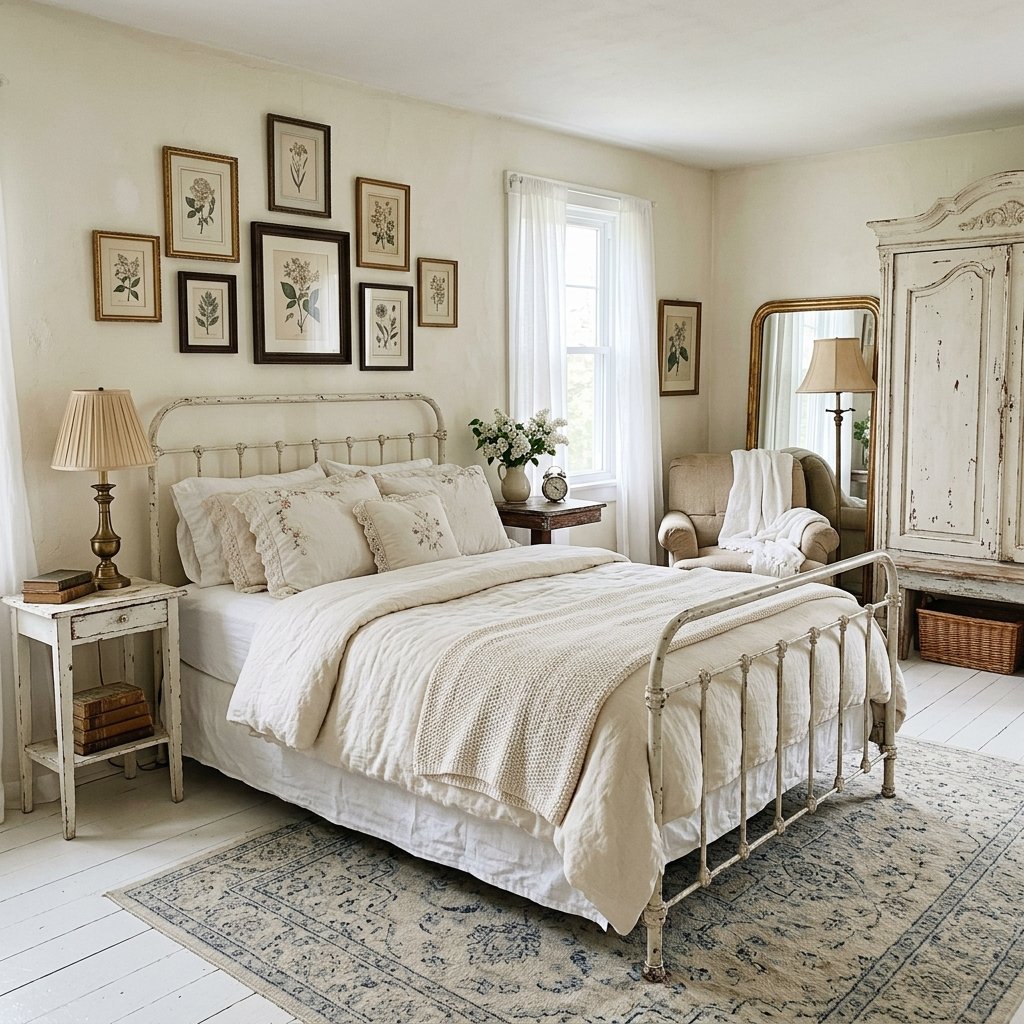 18 White Bedroom Ideas That Look Straight Out of a Pinterest Dream 18 Vintage White Bedroom With Antique Touches