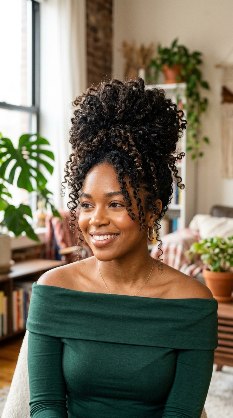 15 Curly Bun Hairstyles That Instantly Upgrade Your Look (No Effort, All Style) 13 Voluminous Curly Bun