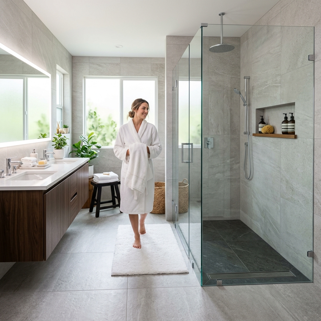16 Modern Bathroom Ideas That Look Straight Out of a Luxury Spa (Without the Luxury Price Tag) 5 Walk In Showers With Frameless Glass