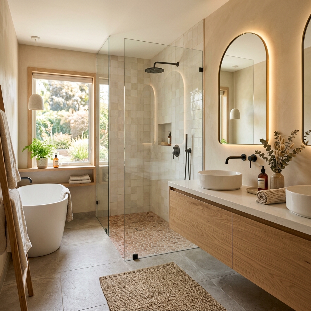 16 Modern Bathroom Ideas That Look Straight Out of a Luxury Spa (Without the Luxury Price Tag) 6 Warm Neutral Color Palettes