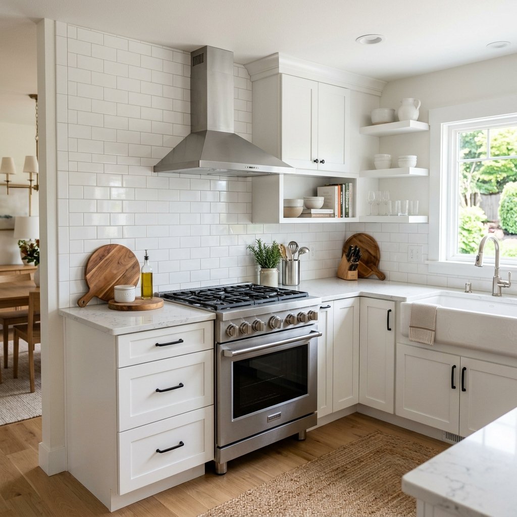 17 White Kitchen Ideas That Look Expensive Without Trying Too Hard 11 White Subway Tile Backsplash
