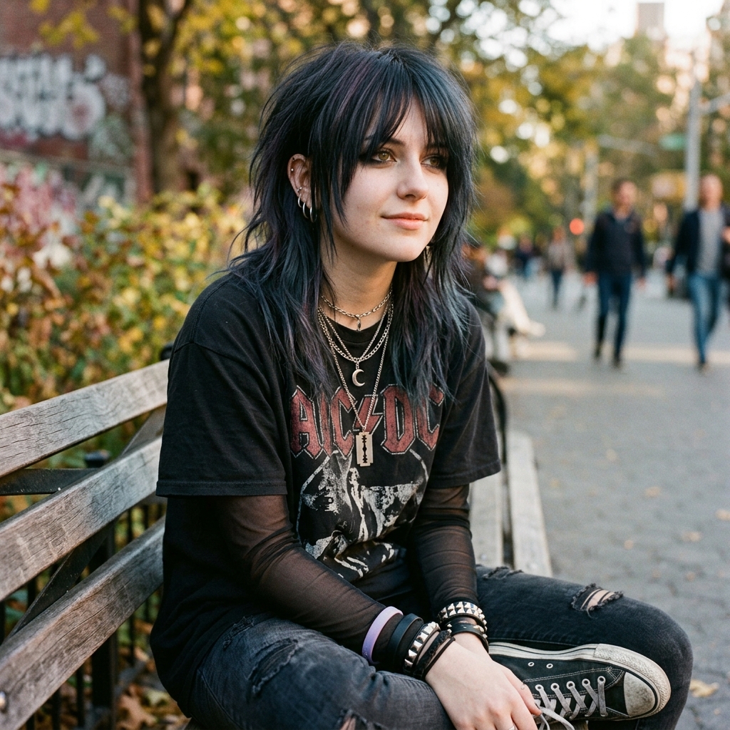 15 Emo Hairstyle Ideas That Are Giving Main Character Energy in 2026 8 Wispy Wolf Cut Emo Style