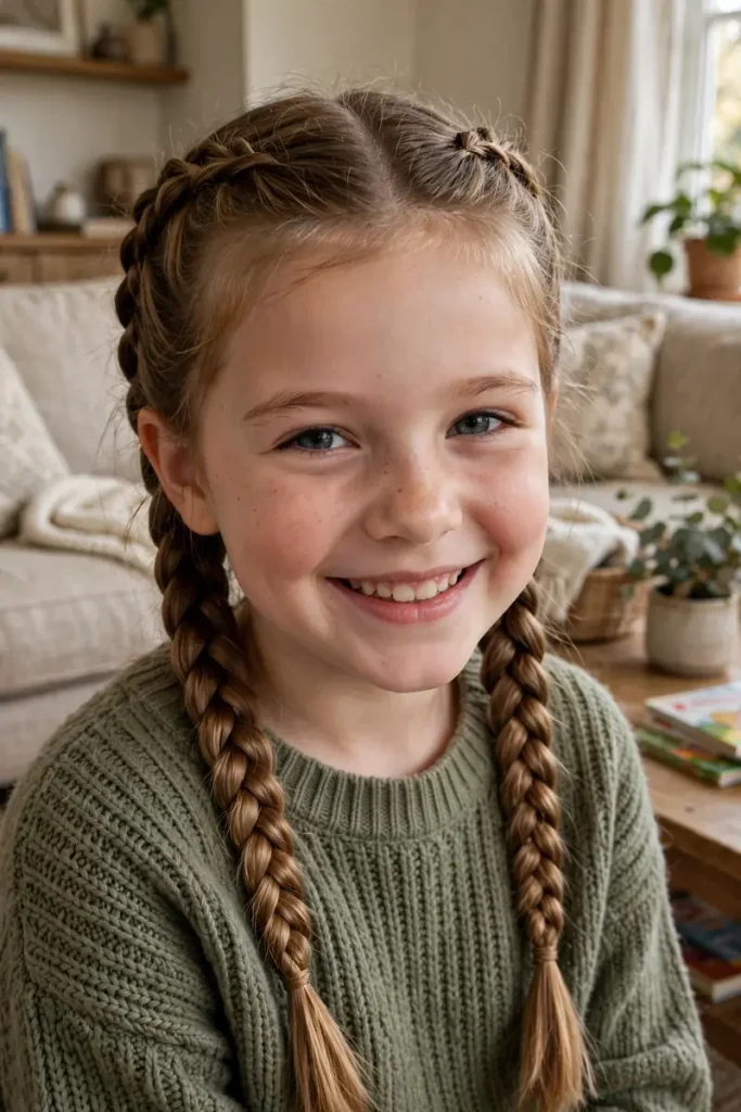 17 Braided Hairstyles for Kids, Negotiated the Way Parents Actually Get Them Done 2 bk 01 two french braids