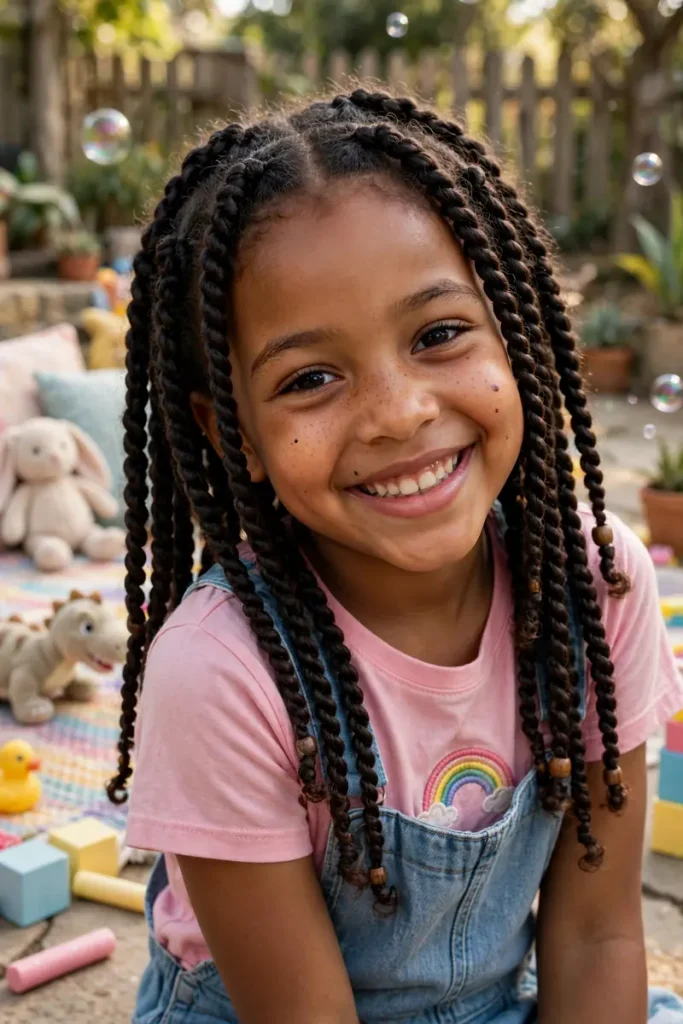 17 Braided Hairstyles for Kids, Negotiated the Way Parents Actually Get Them Done 7 bk 06 senegalese twists