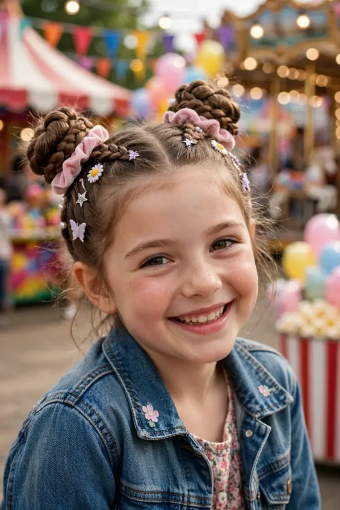 17 Braided Hairstyles for Kids, Negotiated the Way Parents Actually Get Them Done 11 bk 10 braided space buns