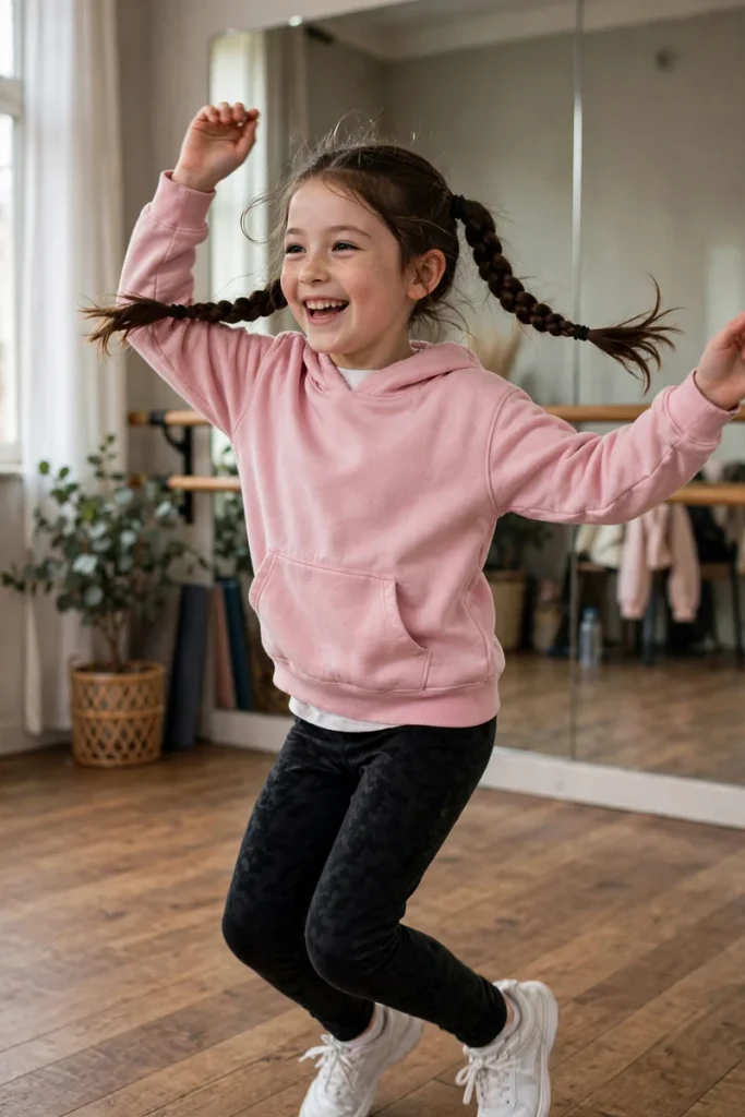 17 Braided Hairstyles for Kids, Negotiated the Way Parents Actually Get Them Done 16 bk 15 braided pigtails dance break