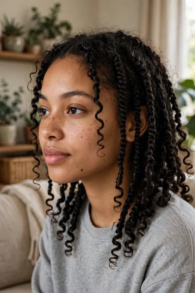 16 Curly Braided Hairstyles, Overheard During One Day at a Braiding Salon 17 braided 16 two strand twists