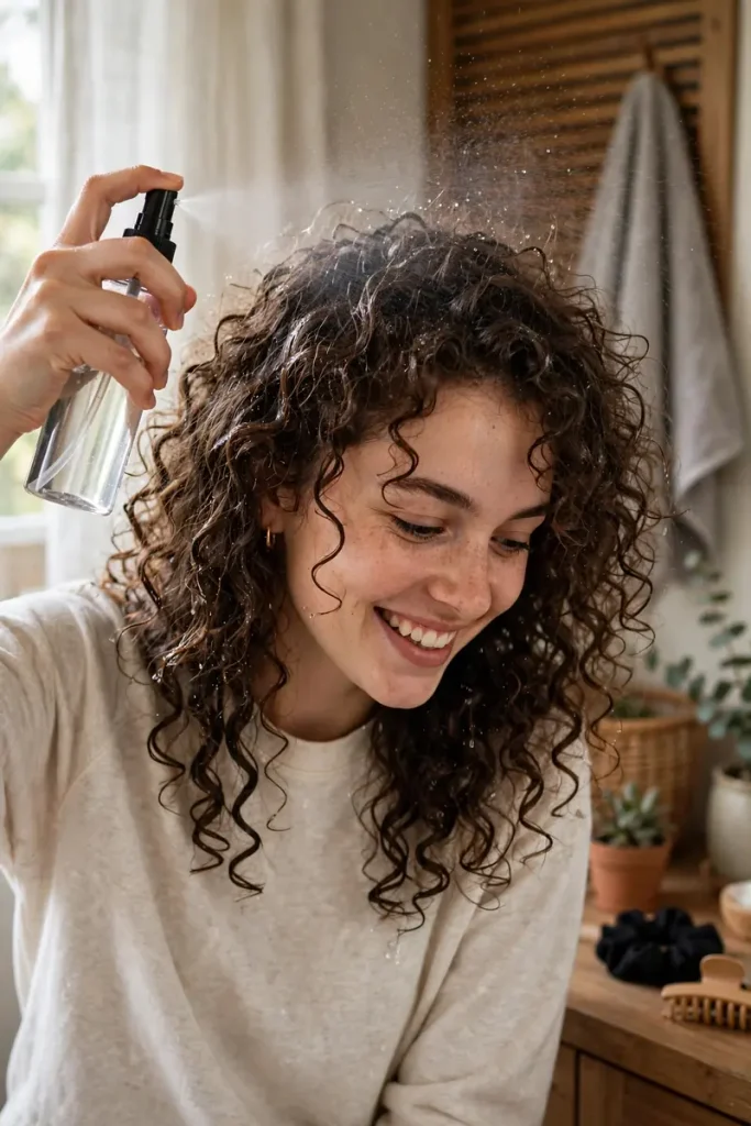 easycurly 06 spray refresh day three