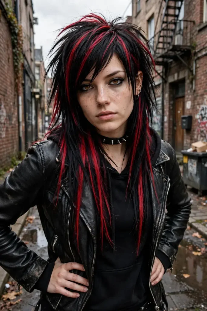 15 Emo Hairstyle Ideas, From 2000s Classics to Grown-Up Emo 4 emo 03 black hair red streaks