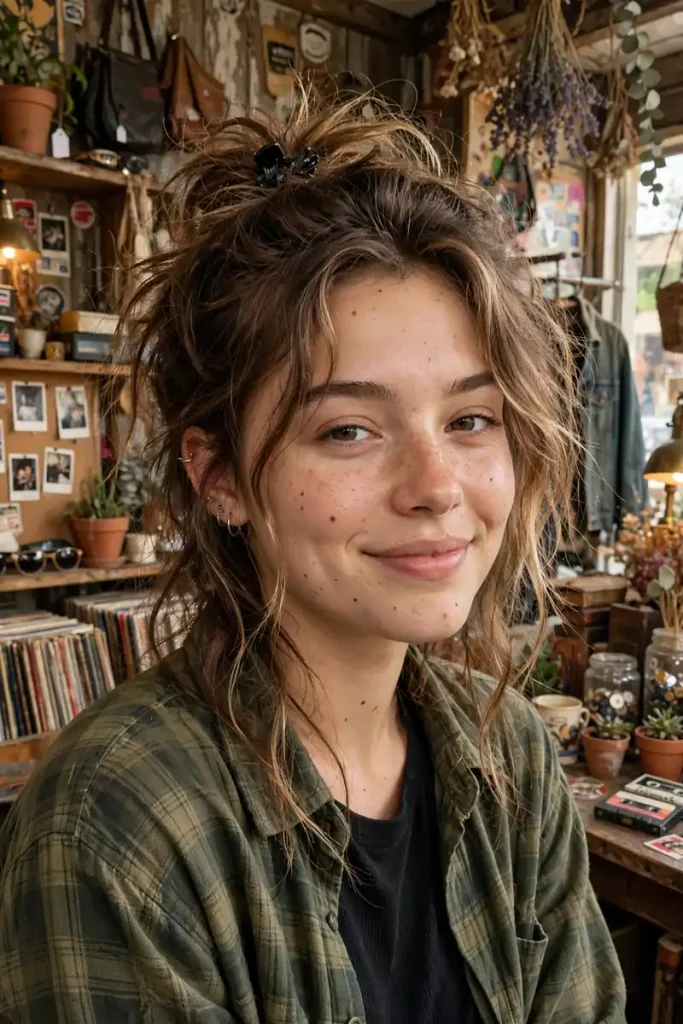 17 Grunge Hairstyle Ideas, Sorted by Where the Texture Comes From 11 grunge 10 messy texturized halfup
