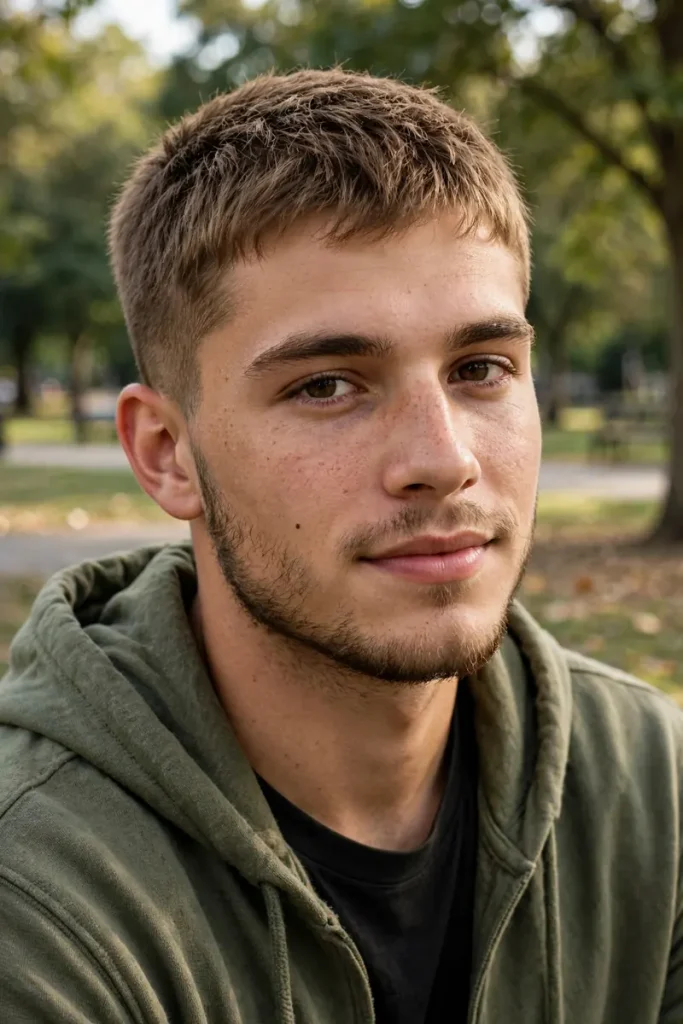 15 Medium Men's Hairstyles, Pulled From a Barber's Actual Text Thread With Clients 5 men 04 medium grown out buzz