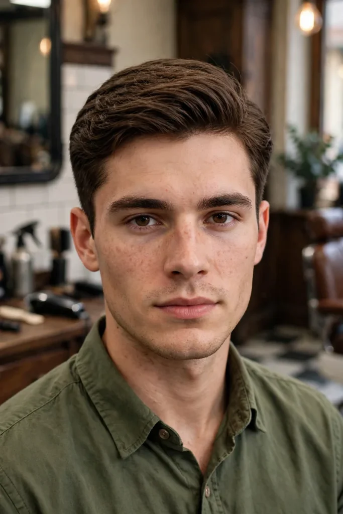 15 Medium Men's Hairstyles, Pulled From a Barber's Actual Text Thread With Clients 7 men 06 classic medium taper