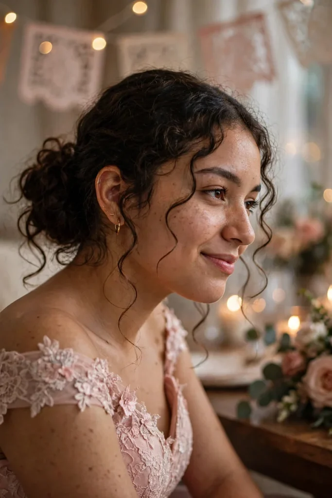 15 Quinceañera Hairstyles ideas, Walked Through Like the Night's Actual Program 15 quince 14 low loosened bun