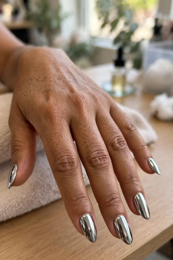 17 Chrome Summer Nails: The Shiniest Season on Record 2 s00 chrome summer nails