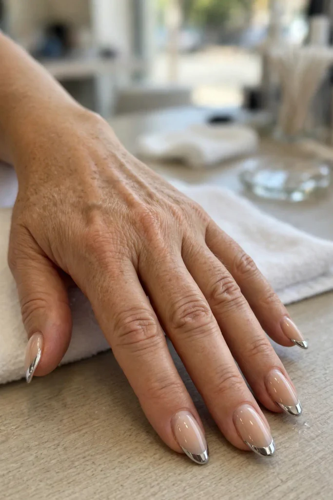 17 Chrome Summer Nails: The Shiniest Season on Record 7 s05 mirror french tips