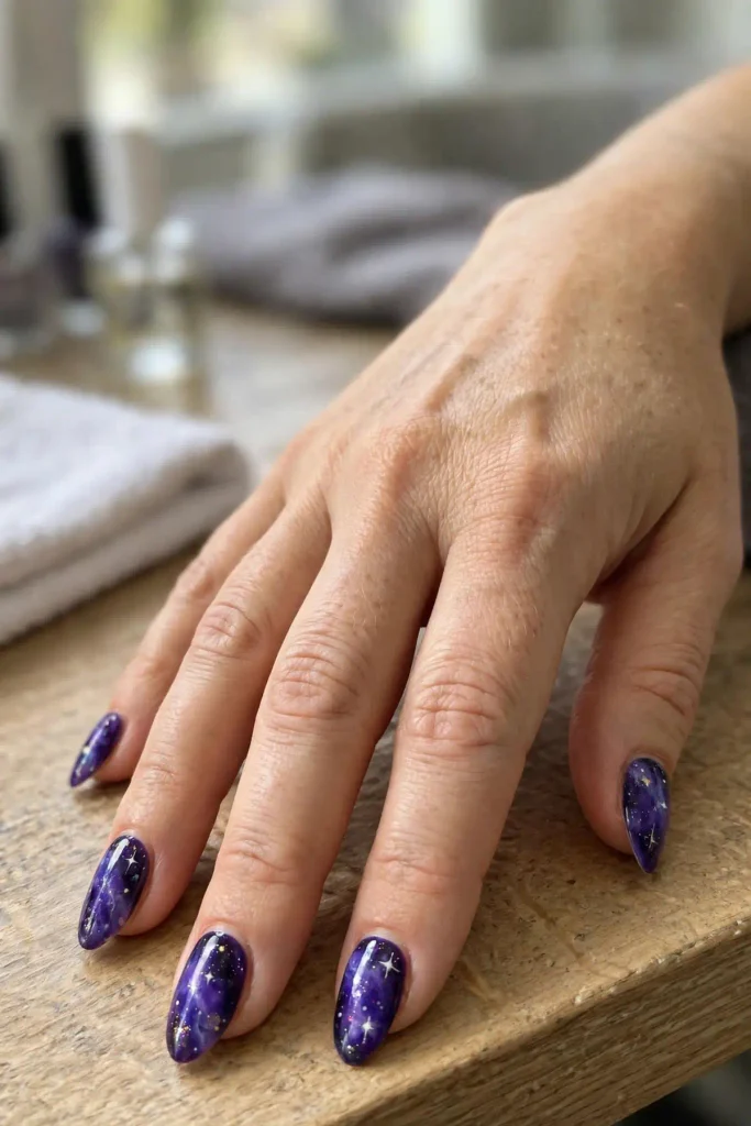 16 Purple Summer Nails: The Color of Royalty, Reimagined 15 s13 galaxy purple