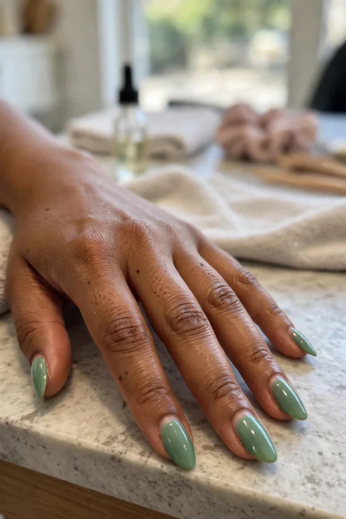 16 Green Summer Nails That Will Make Everyone Stare 16 s14 jade calm