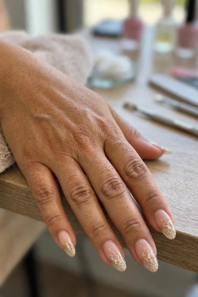 15 Shellac Nail Summer: Two Weeks of Perfect 17 s15 glitter fade shellac