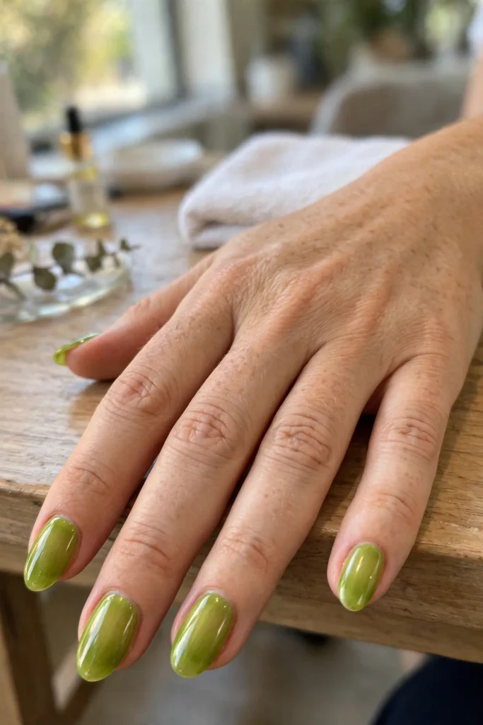 16 Green Summer Nails That Will Make Everyone Stare 17 s15 peridot glow