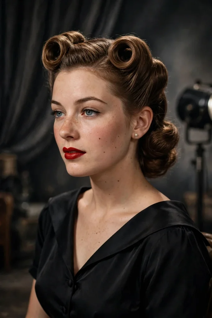 16 Vintage Hairstyle Ideas, Organized by the Technique That Creates Them 15 vintage 14 victory rolls
