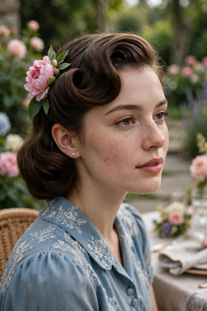 16 Vintage Hairstyle Ideas, Organized by the Technique That Creates Them 17 vintage 16 side roll flower