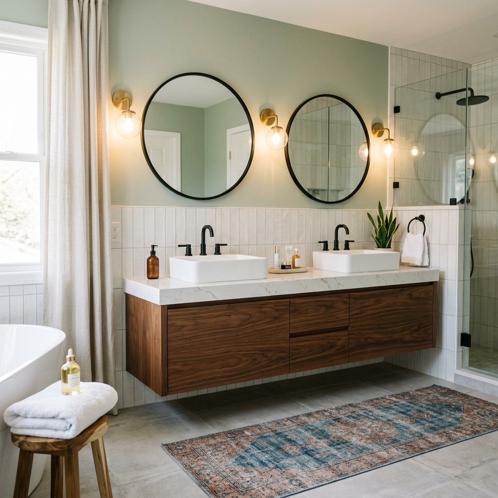 16 Bathroom Remodel Ideas That’ll Make Your Space Look Straight Out of a Luxury Spa 3 Add a Double Vanity for Main Character Energy