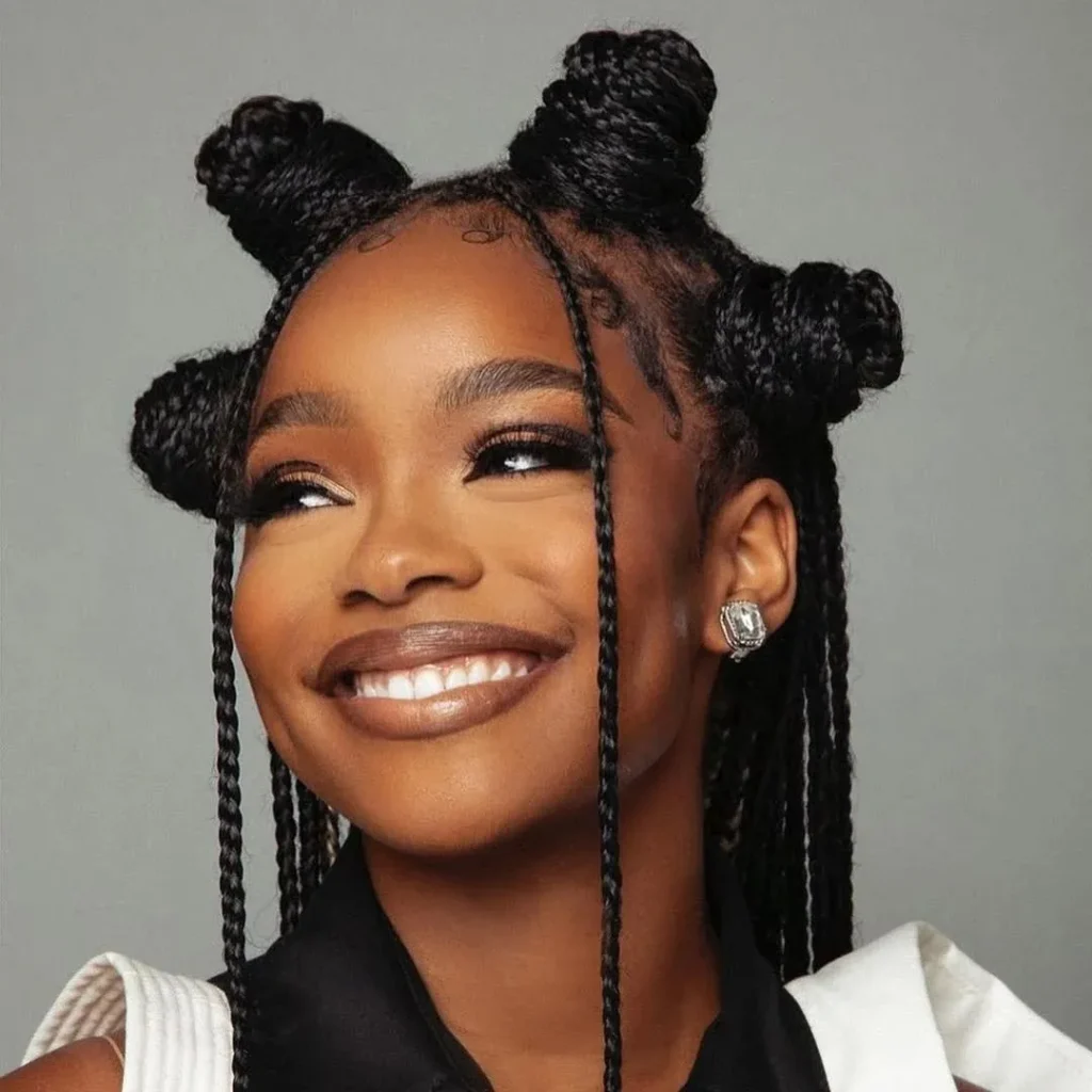 17 African Hairstyles That'll Make You Want to Book a Salon Appointment ASAP 2 Bantu Knots