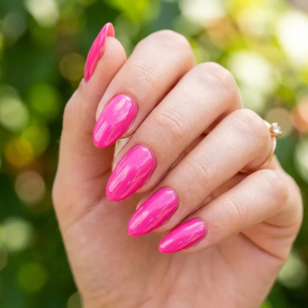 17 End of Summer Nails Ideas That Are So Chic, You’ll Forget Fall Is Coming 8 Barbiecore Pink Nails