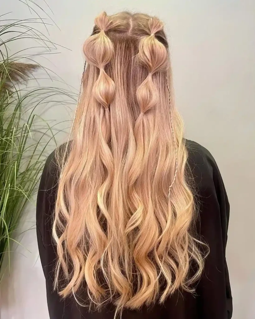 15 Boho Hairstyle Ideas That Are Giving Effortless Cool-Girl Energy in 2026 7 Boho Bubble Braids
