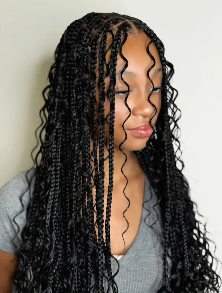 17 Braiding Hairstyles for Black Women That Are Giving Everything Right Now 17 Boho Knotless Braids