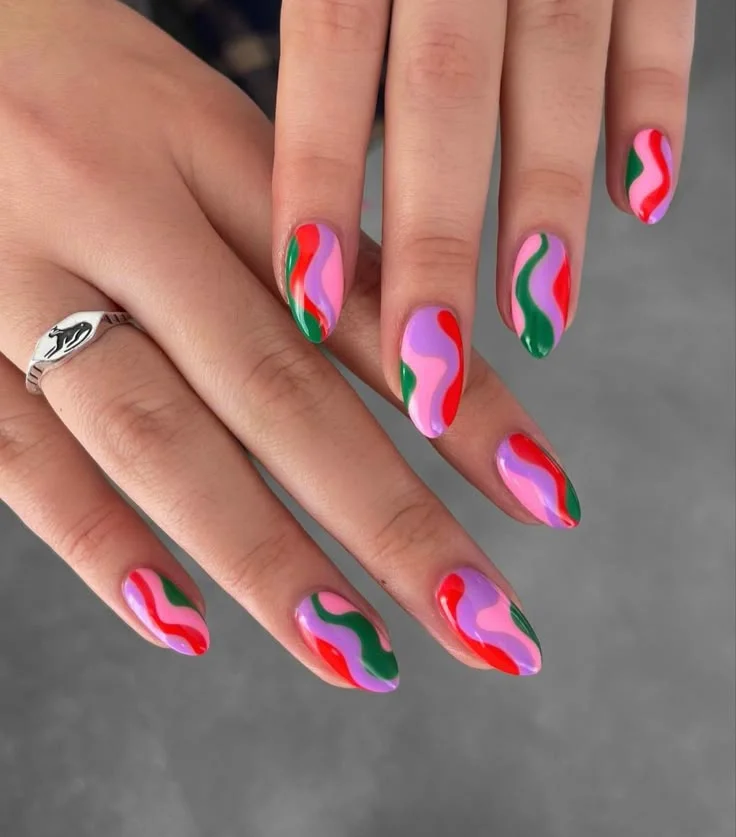 15 Pink Nail Ideas That Are So Good, You'll Want to Cancel Your Plans Just to Stare at Them 15 Bold Graphic Color Blocking