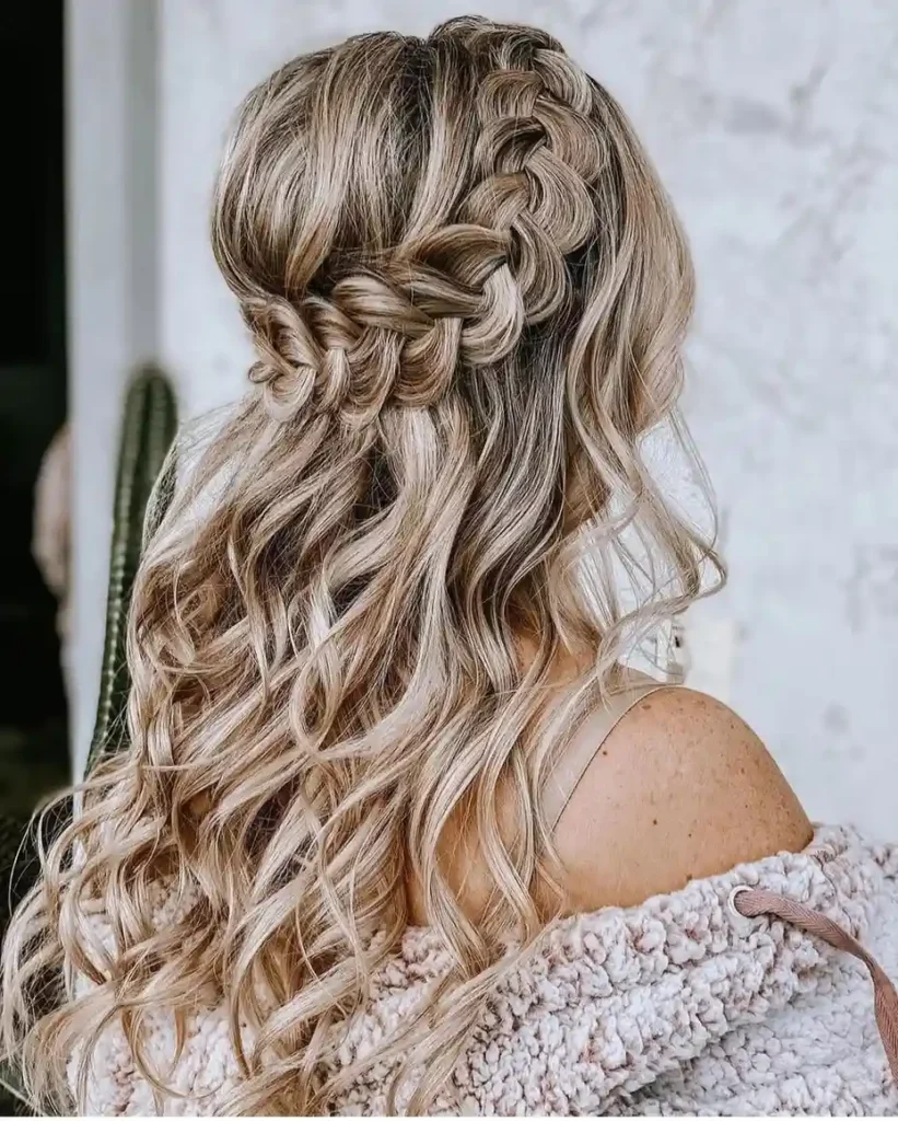 16 Relaxed Hairstyle Ideas That'll Make You Look Effortlessly Stunning (No Salon Required) 9 Braided Crown With Loose Ends
