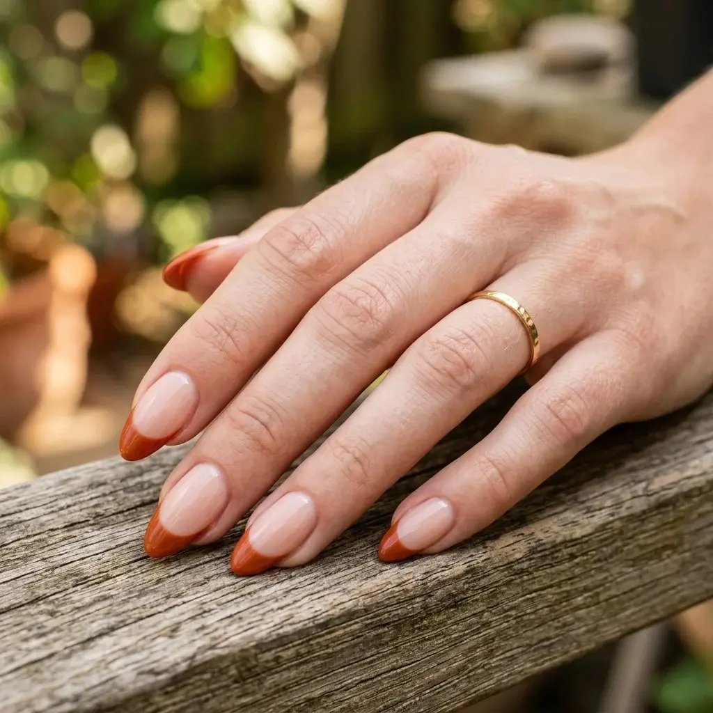 17 End of Summer Nails Ideas That Are So Chic, You’ll Forget Fall Is Coming 17 Burnt Orange Tips