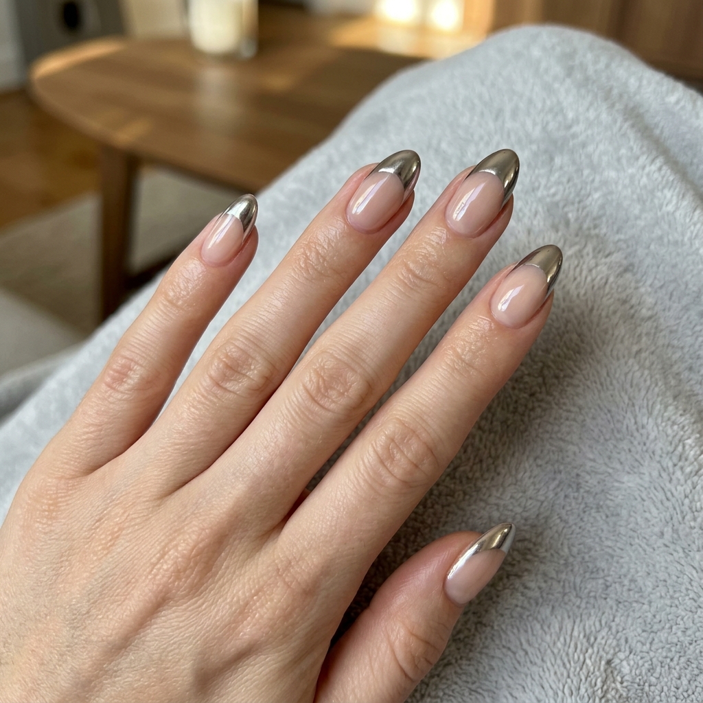 14 Summer Nails French Tip Ideas That Are Giving Main Character Energy All Season 6 Chrome French Tips