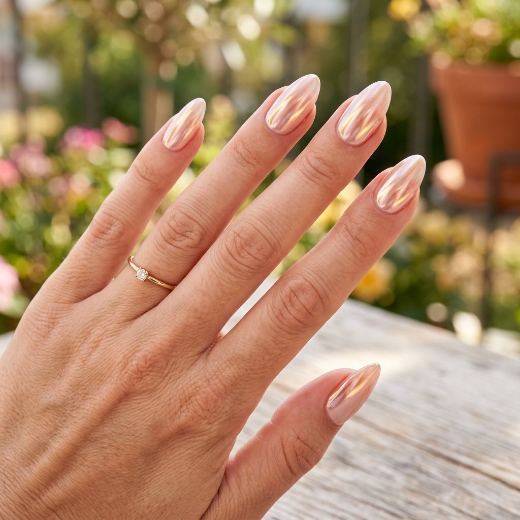 15 Summer Gel Nails That Scream “Main Character Energy” (And Yes, You’ll Want Them All) 5 Chrome Glazed Nails