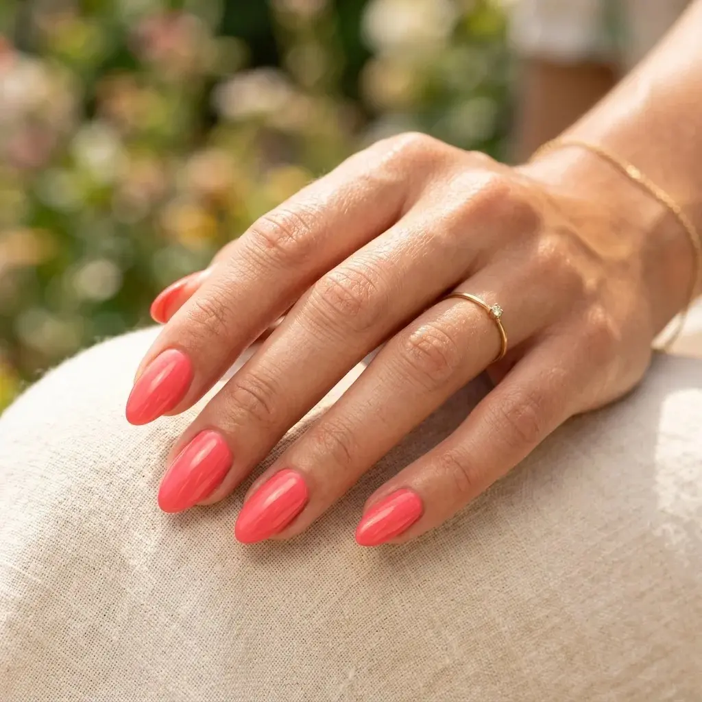 16 Summer Nail Colors Ideas That Are So Cute You’ll Want a Mani ASAP 2 Classic Coral Crush