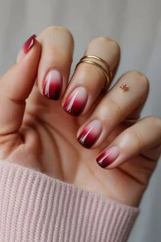 16 Dark Red Nails That Look Expensive, Moody, and Way Too Good to Ignore 12 Dark Red Ombre Nails