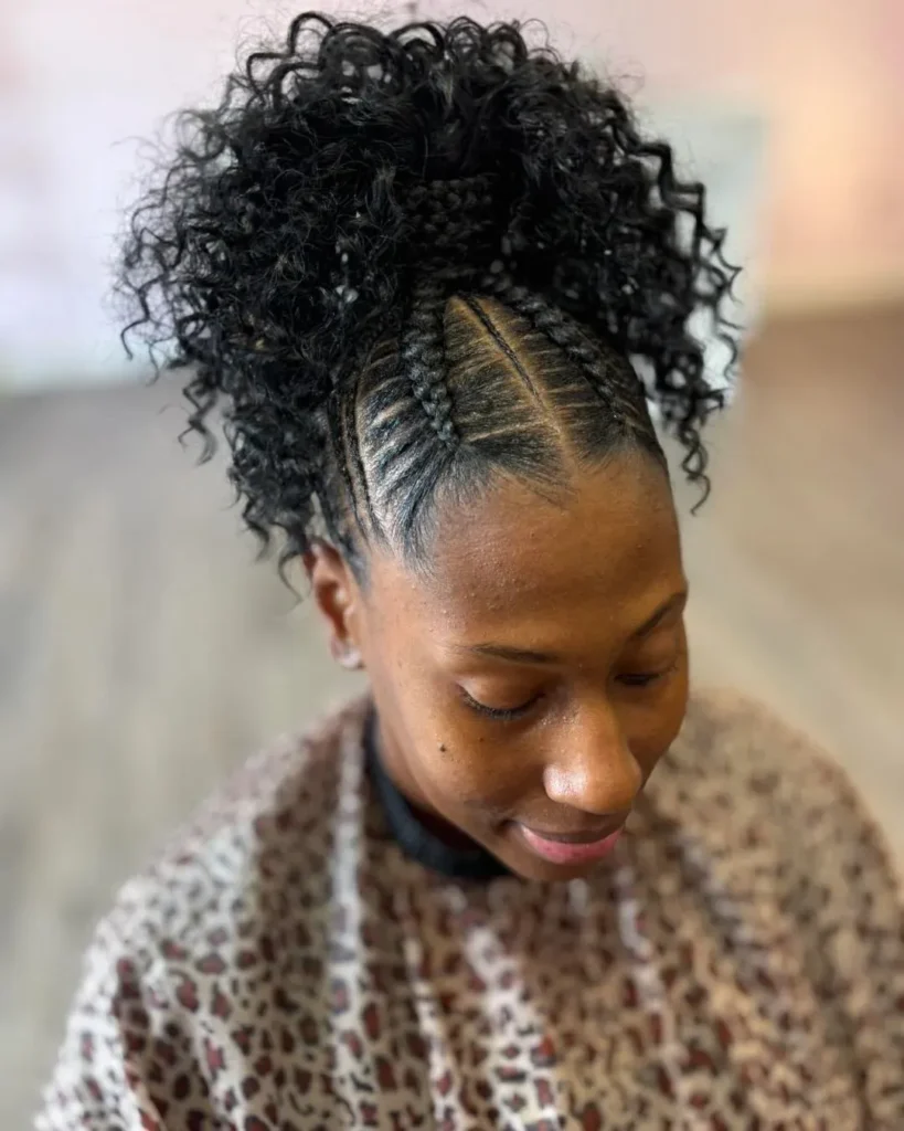 16 Deep Wave Hairstyles Ideas That Are Giving Main-Character Energy in 2026 11 Deep Wave Braided Ponytail
