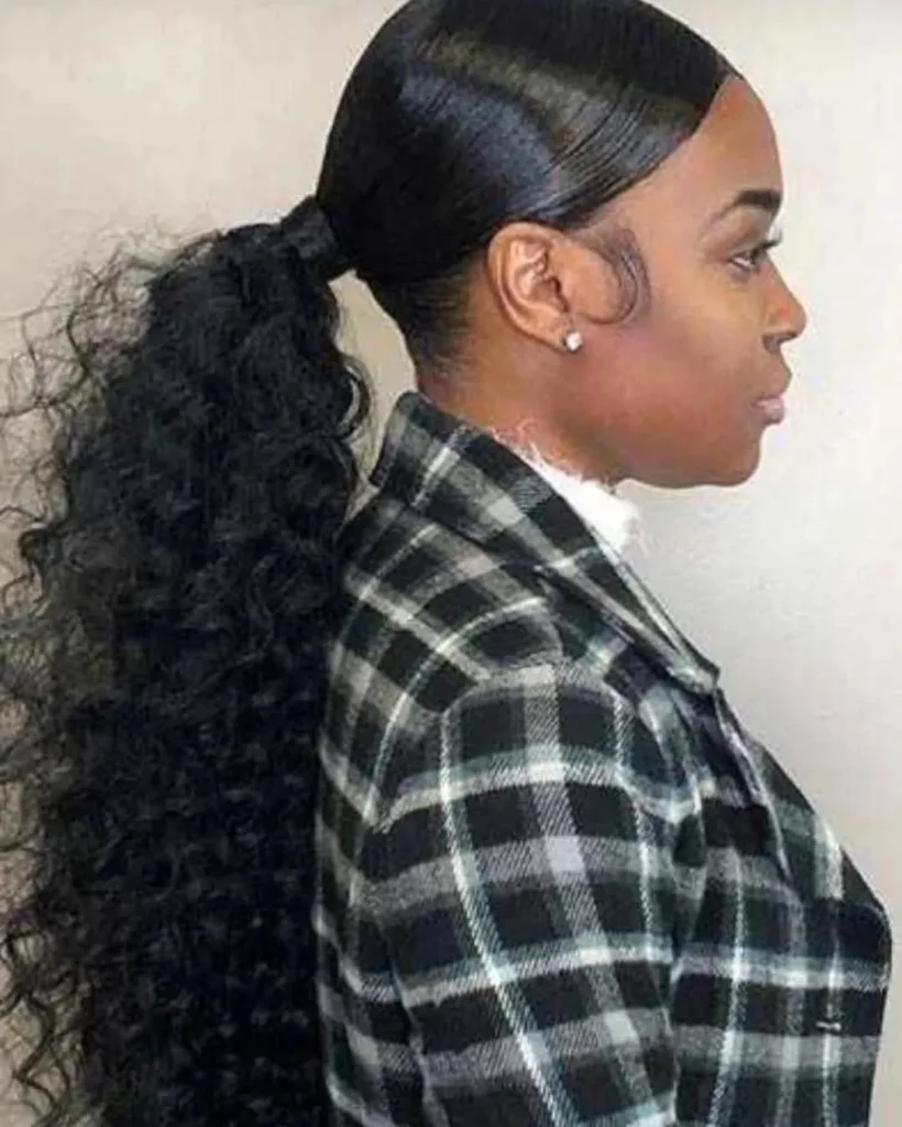 16 Deep Wave Hairstyles Ideas That Are Giving Main-Character Energy in 2026 4 Deep Wave Ponytail