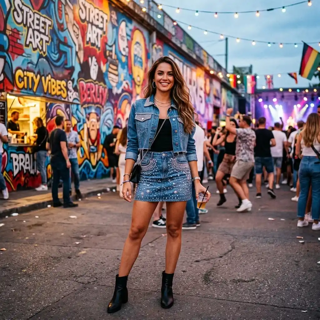 16 Party Outfit Ideas That Make You Look Instantly Cool Without Trying Too Hard 13 Denim on Denim Party Look