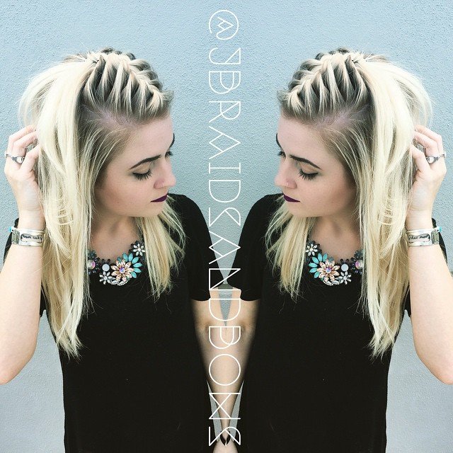 15 Rave Hairstyle Ideas That’ll Have You Looking Like the Main Character All Night 11 Faux Hawk Braids