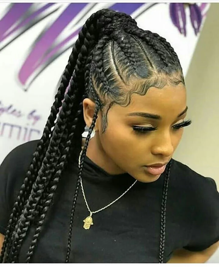 17 Braiding Hairstyles for Black Women That Are Giving Everything Right Now 5 Feed In Braids