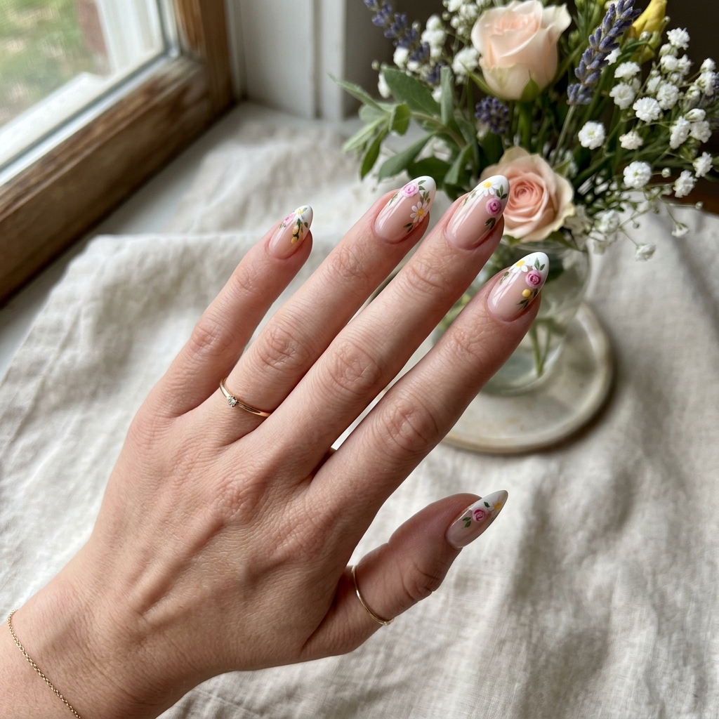 14 Summer Nails French Tip Ideas That Are Giving Main Character Energy All Season 8 Floral French Tips