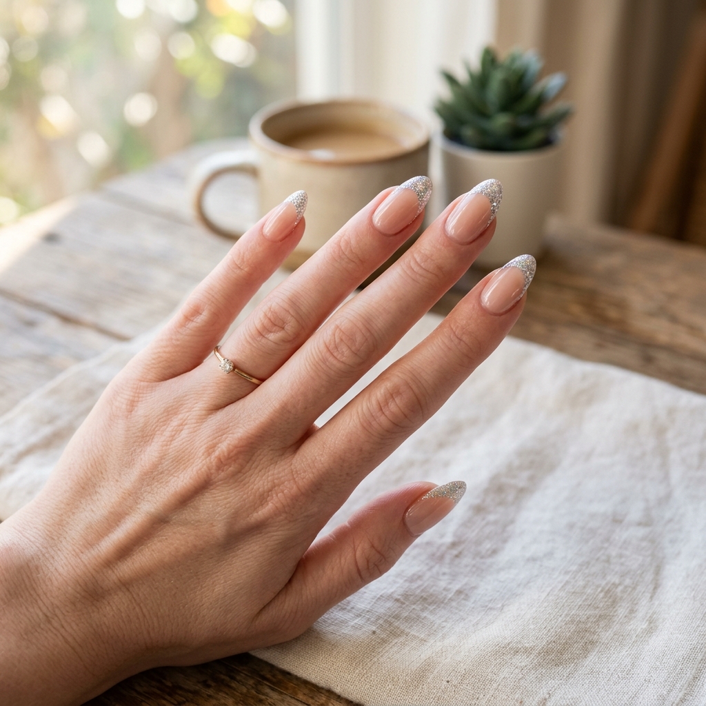 14 Summer Nails French Tip Ideas That Are Giving Main Character Energy All Season 5 Glitter French Tips