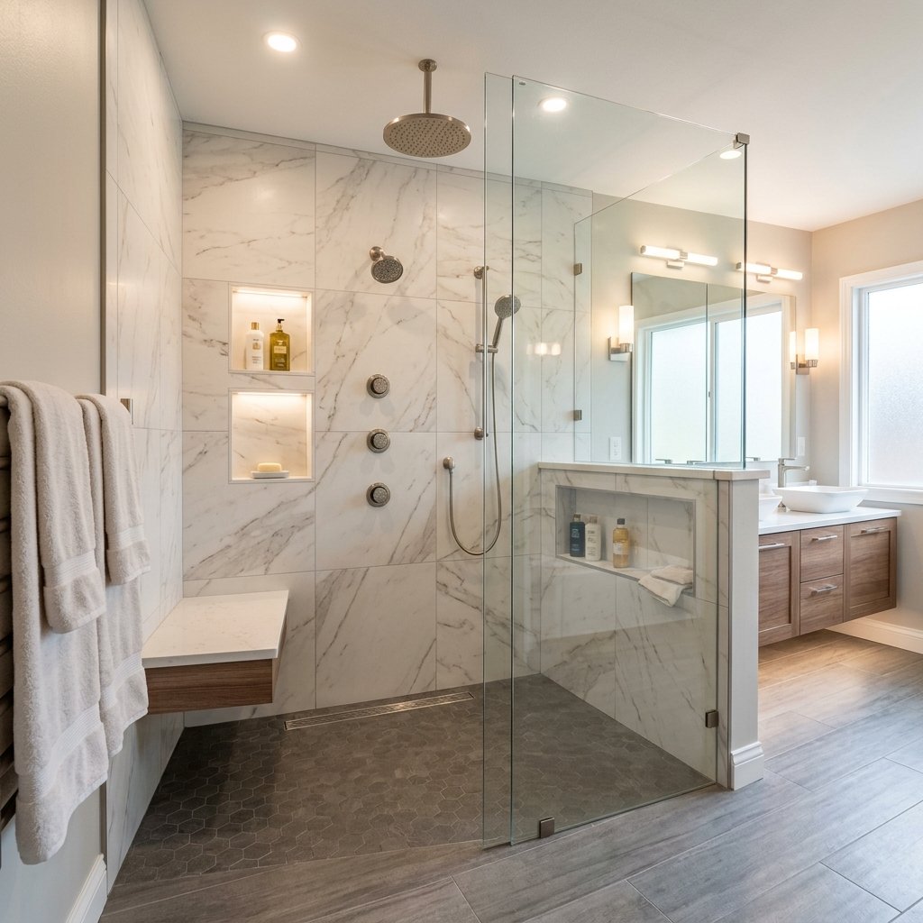 16 Bathroom Remodel Ideas That’ll Make Your Space Look Straight Out of a Luxury Spa 2 Go All In on a Walk In Shower